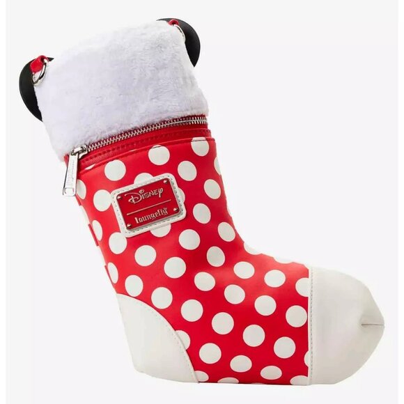 Loungefly Disney Minnie Mouse Holiday Stocking Crossbody Bag NWT - Picture 2 of 4